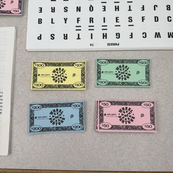 Vintage Wheel of Fortune 5th Edition‎ Pressman 1991 Board Game Complete - Picture 10 of 13